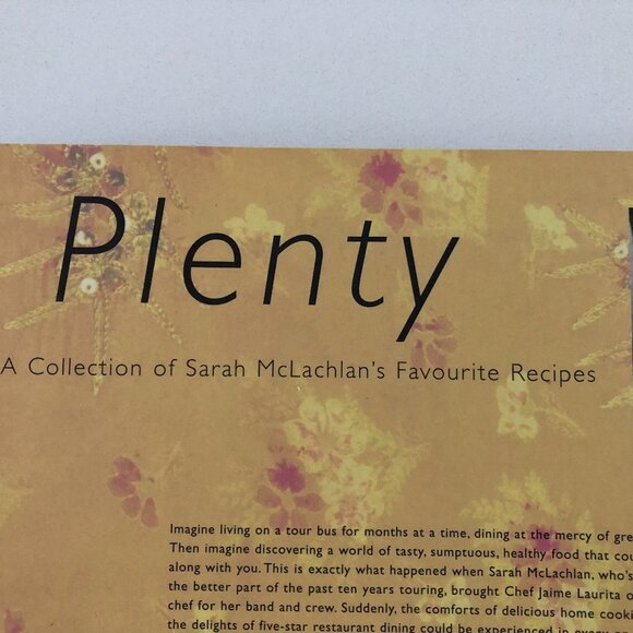 Celebrity Cookbook Plenty Collection of Sarah McLachlan's Favorite Recipes - Picture 3 of 5